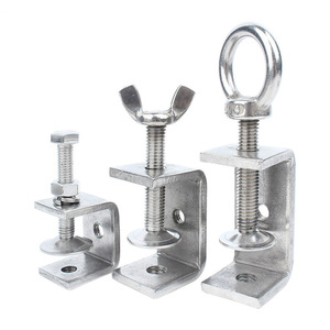 Abrazaderas en C <span class=keywords><strong>de</strong></span> Acero Inoxidable, Abrazaderas en U <span class=keywords><strong>de</strong></span> Metal Resistentes <span class=keywords><strong>para</strong></span> Trabajos Metálicos, Abrazadera Pequeña <span class=keywords><strong>para</strong></span> Escritorio con Apertura <span class=keywords><strong>de</strong></span> Mandíbula Ancha y Estable - Product Image 2