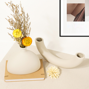 Nordic Hot SellingTable Art minimalista moderno fiore di fiori di nozze vaso in ceramica per la decorazione della stanza della cucina - Product Image 5