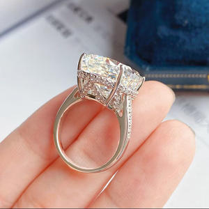 Europe États-Unis 14*20 Carat Pigeon Egg Ice Flower Cut Silver Ring Brass for Casual Cross-Border Independent <span class=keywords><strong>Station</strong></span> - Product Image 3