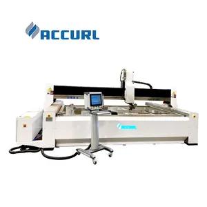 Mesin Waterjet ACCURL 5 Axis 3015 Mesin Pemotong Waterjet CNC Harga untuk Pemotong Logam, Kaca, Batu Jet Air