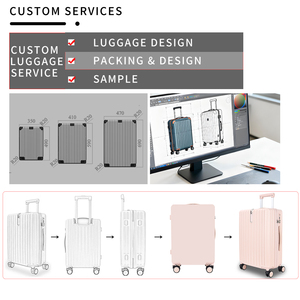 Nouvelle <span class=keywords><strong>valise</strong></span> à roulettes en <span class=keywords><strong>polycarbonate</strong></span> à compression automatique avec pompe intégrée, port USB, serrure TSA et roues de marque - Product Image 6