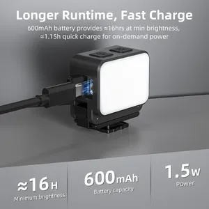 Magnetische led-vullichtaccessoires voor OSMO Pocket <span class=keywords><strong>3</strong></span> Videolampen IPX4 Waterdichte fotografie 600mAh Legering ABS - Product Image 5