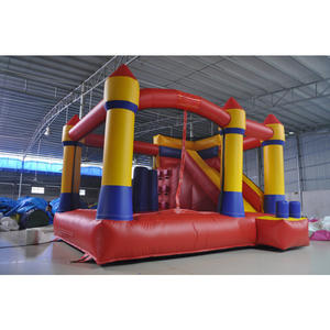 Château gonflable de maison de cavalier de fête commerciale avec la glissière pour des enfants - Product Image 5