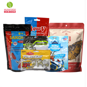 Pochette d'emballage pour appâts de pêche imprimée personnalisée en gros sac de pêche à la traîne en plastique souple refermable sac d'emballage transparent pour leurre de pêche - Product Image 1