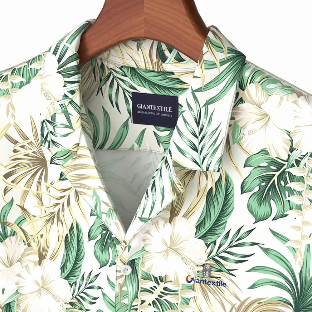 Neue Kollektion von Aloha Herren hemd aus Baumwoll popel ine mit niedrigem MOQ und Fast Delivery Herren Print Shirt