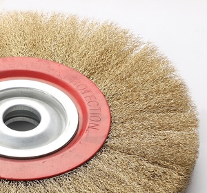 ZXD cuivre plaqué fil jaune <span class=keywords><strong>brosse</strong></span> plate courbe fil diamètre extérieur 100mm trou intérieur 20mm épaisseur 15mm tête de meulage - Product Image 6