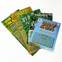Cartes à gratter personnalisées pour jeux de loterie