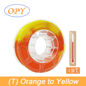 Filament PLA à changement de <span class=keywords><strong>couleur</strong></span> en fonction de la température OPY 1,75 mm 1 kg Matériel d'impression 3D Orange Rouge Gris Filament à changement de <span class=keywords><strong>couleur</strong></span> en fonction de la température - Product Image 2