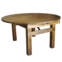 Table de salle à manger rectangulaire en bois de pin rustique, table de mariage en plein air, 150 cm/160 cm, 8-10 places