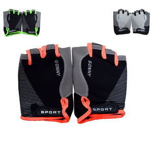 Gants mi-doigts OEM avec bandes de maintien pour poignets, impression de logo, pour hommes et femmes, cyclisme, fitness, entraînement, faible MOQ, expédition rapide, haute qualité - Product Image 1