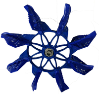 Aérateur à roue à aubes pour étang à poissons et crevettes, en PP/Nylon, couleur jaune, longue durée de vie, garantie 1 an, pièces de rechange