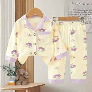 Nuevos <span class=keywords><strong>pijamas</strong></span> infantiles cómodos, <span class=keywords><strong>pijamas</strong></span> infantiles de manga larga con estampado completo de dibujos animados hechos a medida - Product Image 2