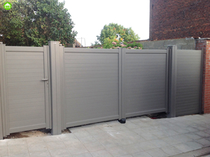 Bonita puerta batiente de aluminio recubierta de polvo con diseño de grafiti fácil de abrir cercado <span class=keywords><strong>enrejado</strong></span> y puertas producto - Product Image 5