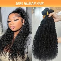 Cheveux Humains Bouclés 15A, 3 Paquets de Cheveux Bouclés Crépus 100% Non Traités, Cheveux Vietnamiens Bouclés, Couleur Naturelle Véritable