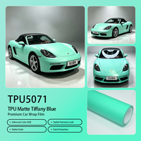 Film de protection de voiture TPU mat pour Tiffany Blue, épaisseur premium, anti-jaunissement, anti-rayures, film de protection automobile personnalisé