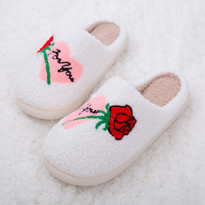 Tùy Chỉnh Thời Trang OEM Mờ Chéo Hơn Lông Cừu Giả Lông Nhà Mùa Đông Đám Cưới Trong Nhà Dép Nhà Sản Xuất Cho Phụ Nữ/Vài - Product Image 5