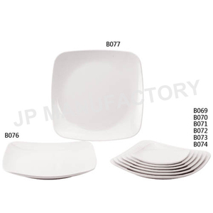 Trắng nhựa thực phẩm khay 12 inch melamine tấm vuông dày bán buôn nhà hàng tấm ăn tối - Product Image 5