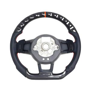 Volant de direction en cuir Nappa rouge avec marquage de calibrage en carbone pour VW <span class=keywords><strong>Golf</strong></span> <span class=keywords><strong>7</strong></span> Mk7 2015-<span class=keywords><strong>2019</strong></span>, <span class=keywords><strong>prix</strong></span> de gros - Product Image 2