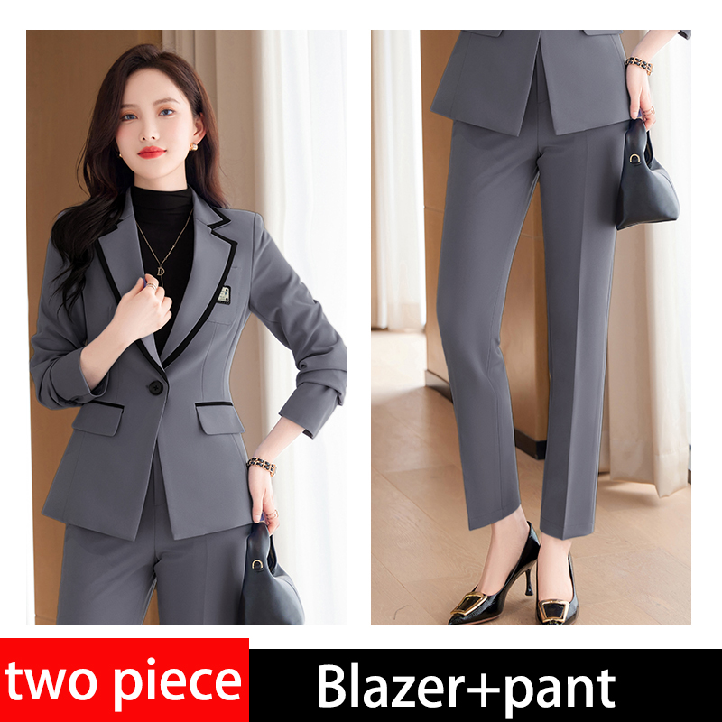 Blazer grigio + pantaloni
