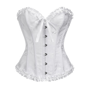 Lace Overbust <strong>Corset</strong> Vintage <strong>Gothic</strong> <strong>Corset</strong> Top - <strong>Gothic</strong> Style Waist Cincher Wedding Bridal Outfit - Product Image 2