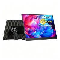 Moniteur portable 16 pouces 1200P FHD 60Hz, écran USB-C pour ordinateur portable MacBook, compatible VESA avec support