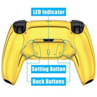 Glossoy Gold Remapping Rise 4.0 Back Button Back Paddles pour PS5 Controller Button Remapper