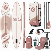 Planche de paddle gonflable haut de gamme tout-en-un avec pont large et stable, tapis antidérapant et accessoires complets pour débutants