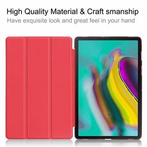 3 pliant avec support pu étui Intelligent pour Samsung <span class=keywords><strong>Galaxy</strong></span> <span class=keywords><strong>Tab</strong></span> <span class=keywords><strong>S5e</strong></span> 10.5 T720 couverture en cuir - Product Image 6