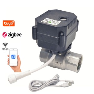 <span class=keywords><strong>Vanne</strong></span> à boisseau sphérique motorisée intelligente 1/2'' 1'' avec télécommande Wi-Fi Zigbee, interrupteur manuel, alimentation USB 5V, en acier inoxydable, PVC, laiton - Product Image 1