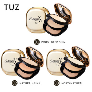 Tuz คอนซีลเลอร์คอลลาเจนแป้งรองพื้นแบบกดสองชั้นคอนซีลเลอร์คอนซีลเลอร์ให้ความชุ่มชื้นติดทนนานควบคุมความมันนู้ด0231แต่งหน้า - Product Image 4