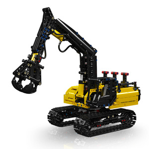 Serie de Ingeniería 17077, Grúa Hidráulica para Madera, Bloques de Construcción Educativos de Gran Tamaño y Alta Dificultad para Niños, Vehículo de Ingeniería - Product Image 1