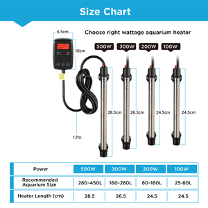 50W-500W Titanium Roestvrijstalen Dompelbare <span class=keywords><strong>Aquarium</strong></span> <span class=keywords><strong>Aquarium</strong></span> <span class=keywords><strong>Aquarium</strong></span> Tank Boiler Met Plug-In Verstelbare Temperatuurregelaar - Product Image 4
