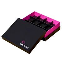 Cajas de Regalo de Papel para Empaque de Barras de Chocolate y Dulces de Diseño Personalizado de Lujo al por Mayor, con Divisores y Tapa Abatible