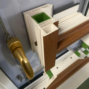 Fenêtre moderne en PVC à battant et à ouverture verticale, design de châssis affleurant, fenêtre à battant en PVC avec renfort en acier pour appartement - Product Image 3