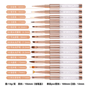 15 <span class=keywords><strong>tipos</strong></span> <span class=keywords><strong>de</strong></span> cepillo <span class=keywords><strong>de</strong></span> <span class=keywords><strong>uñas</strong></span> con mango <span class=keywords><strong>de</strong></span> cristal <span class=keywords><strong>de</strong></span> oro rosa, cepillo <span class=keywords><strong>de</strong></span> Gel <span class=keywords><strong>para</strong></span> manicura, pluma <span class=keywords><strong>de</strong></span> extensión <span class=keywords><strong>de</strong></span> Gel UV, esmalte <span class=keywords><strong>de</strong></span> <span class=keywords><strong>uñas</strong></span>, pintura, dibujo, pincel delineador - Product Image 6