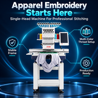 Machine à broder 1 tête pour vêtements T-shirt, machine à broder numérique 1 tête avec contrôleur Dahao