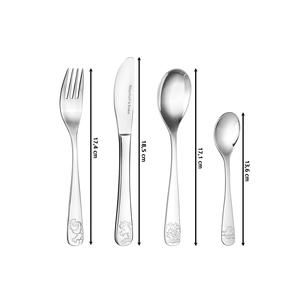 Ritzenhoff & Breker Children's Cutlery Happy Zoo 4 Pieces Stainless Steel <b>Kids</b> <b>Dining</b> Set - Product Image 1