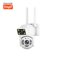 Caméra de sécurité domestique intelligente IP66 étanche pour l'extérieur à double objectif Tuya App Audio bidirectionnel Essai cloud gratuit de 30 jours