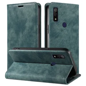 Luxury Vintage Magnetic Flip Wallet Card Slot PU Leather Phone Case Cover for Fujitsu Wish 3