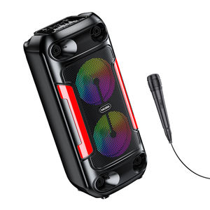 Altavoz Inalámbrico Portátil KAKUSIGA con Bluetooth 5.2, Luces de Colores, Reproductor de Audio de 4 Pulgadas*2, Karaoke, Altavoz Doble para Exteriores con Micrófono - Product Image 3