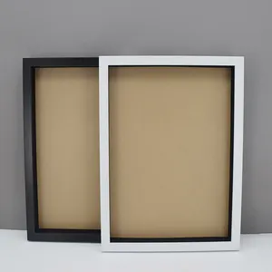 ブラックホワイトウォールナットプラスチックデコレーションアート額縁ガラス付きディープ3Dシャドウボックスフレーム