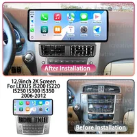 Radio de Coche 2Din de 12.9 Pulgadas para LEXUS IS200 IS220 IS250 IS300 IS350 2006-2012, CarPlay, Android Auto, GPS, Navegación, DSP, Estéreo, Marco de 12.3 Pulgadas