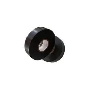 MENGSHAN980-25 काले रंग आकार 25mils x6''x100ft गैस पाइपलाइन के लिए चिपकने वाला रबर टेप
