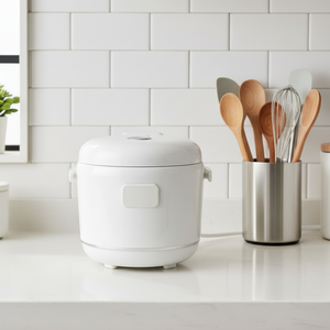 Mini Arrocera Eléctrica Multifuncional Baja en Azúcar, Diseño Cilíndrico de 1.8L, Acero Inoxidable, Control Digital con Temporizador, para Hogar y Hotel - Product Image 5