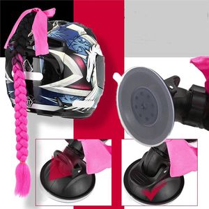 Trenzas de 24" para Casco de Moto para Mujer <span class=keywords><strong>con</strong></span> Ventosa de Sujeción y Doble Coleta - Product Image 4