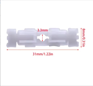 Clip de connexion de tige automobile en <span class=keywords><strong>plastique</strong></span> blanc, trou de 3,3 mm, largeur de 8 mm, longueur de 31 mm, fixation universelle pour tige de liaison de carrosserie de voiture - Product Image 4