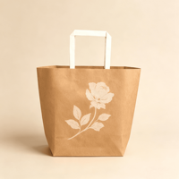 Sacs de courses en papier kraft brun biodégradable personnalisés en gros avec poignées pour l'emballage de boutiques, cadeaux, bougies et cadres photo