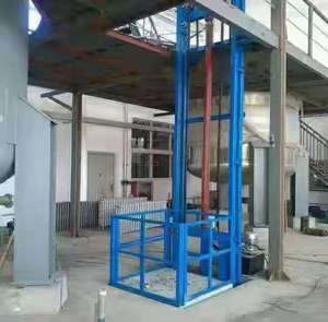 Hidrolik elektrik rel panduan jenis <span class=keywords><strong>Platform</strong></span> pengangkat 1000 KG kargo lift - Product Image 3