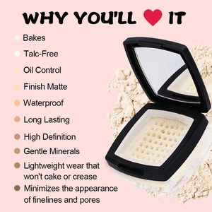 Tùy Chỉnh Thấp Moq Mờ Không Thấm Nước Kiểm Soát Dầu Spf 15 Mỹ Phẩm Trang Điểm Nhãn Hiệu Riêng Ăn Chay Màu Hồng Lỏng Thiết lập Bột - Product Image 2