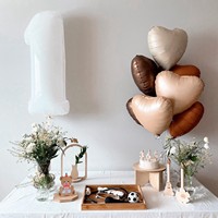 Ballons en forme de cœur pour décorations de fête d'anniversaire, vente chaude en Chine, Globos-al-por-mayor, ballons en aluminium en forme de cœur